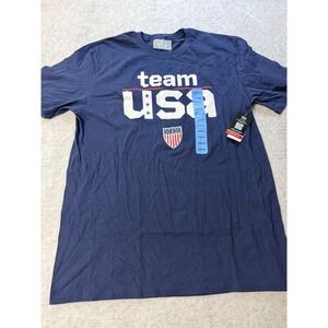 Team USA Olympics Navy Blue Graphic T-Shirt Large 001V-4506-OLY-6XQ NWT Men's